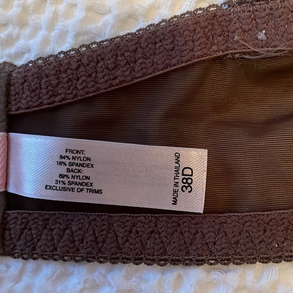 NWOT Victorias Secret Unlined Brown Lace Bra & Panty set 38D/XL​ - Picture 9 of 10